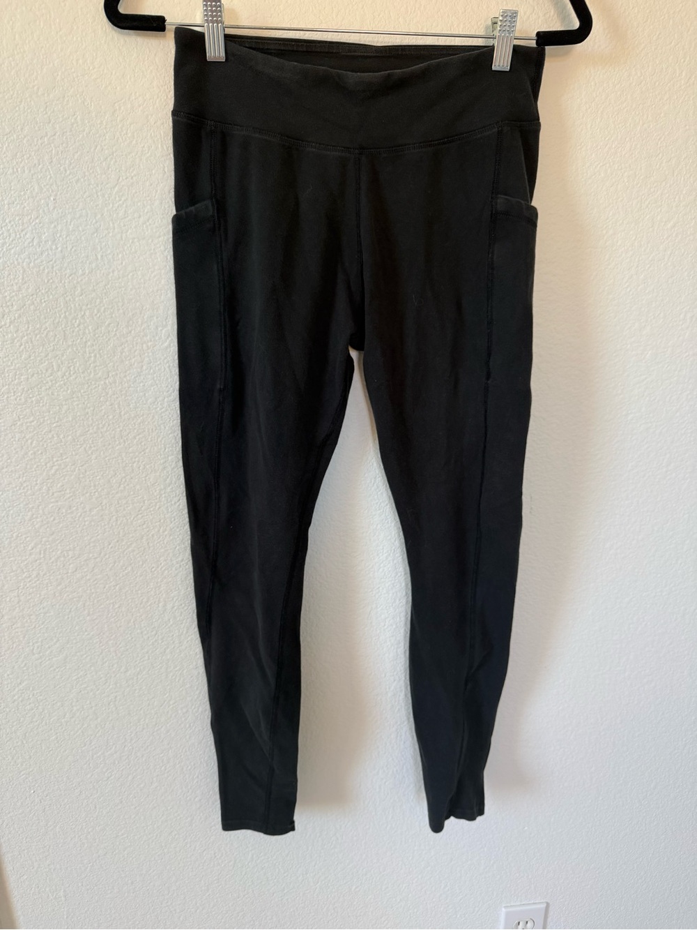 Pact Black High-Waist Leggings with Side Pockets
